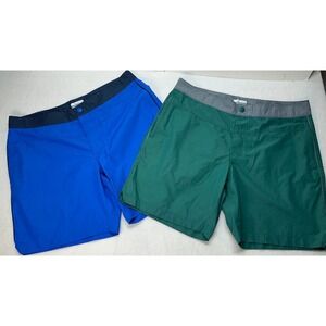 Columbia Board Shorts Mens 36 Green Blue Omni-Shield Water Repellent Lot of 2